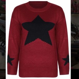 ⭐️ Women's Pullover Sweaters Star Knitted